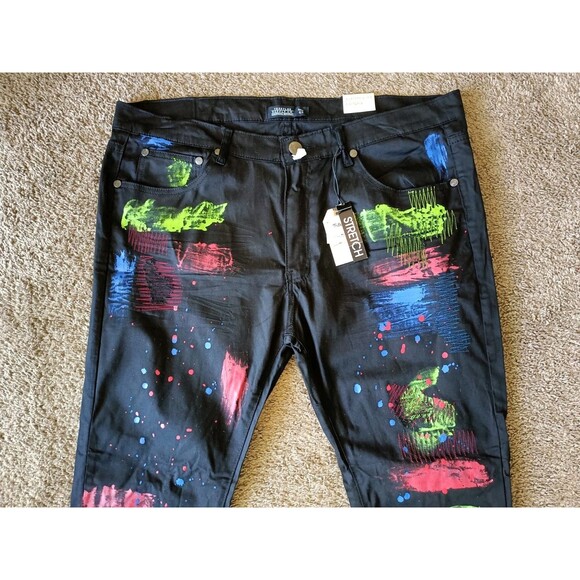 Trestle Supply Co. Pants Men's Size 42 Black Stretch - Picture 2 of 9